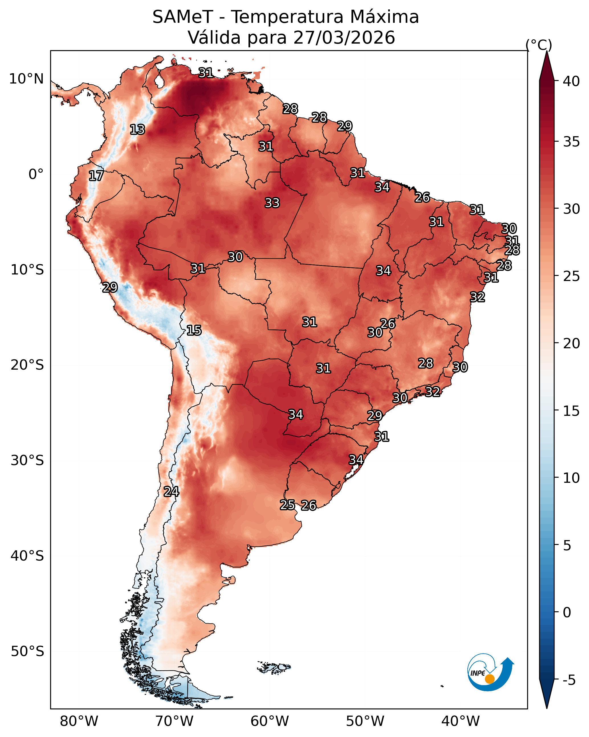Mapa CPTEC TMAX