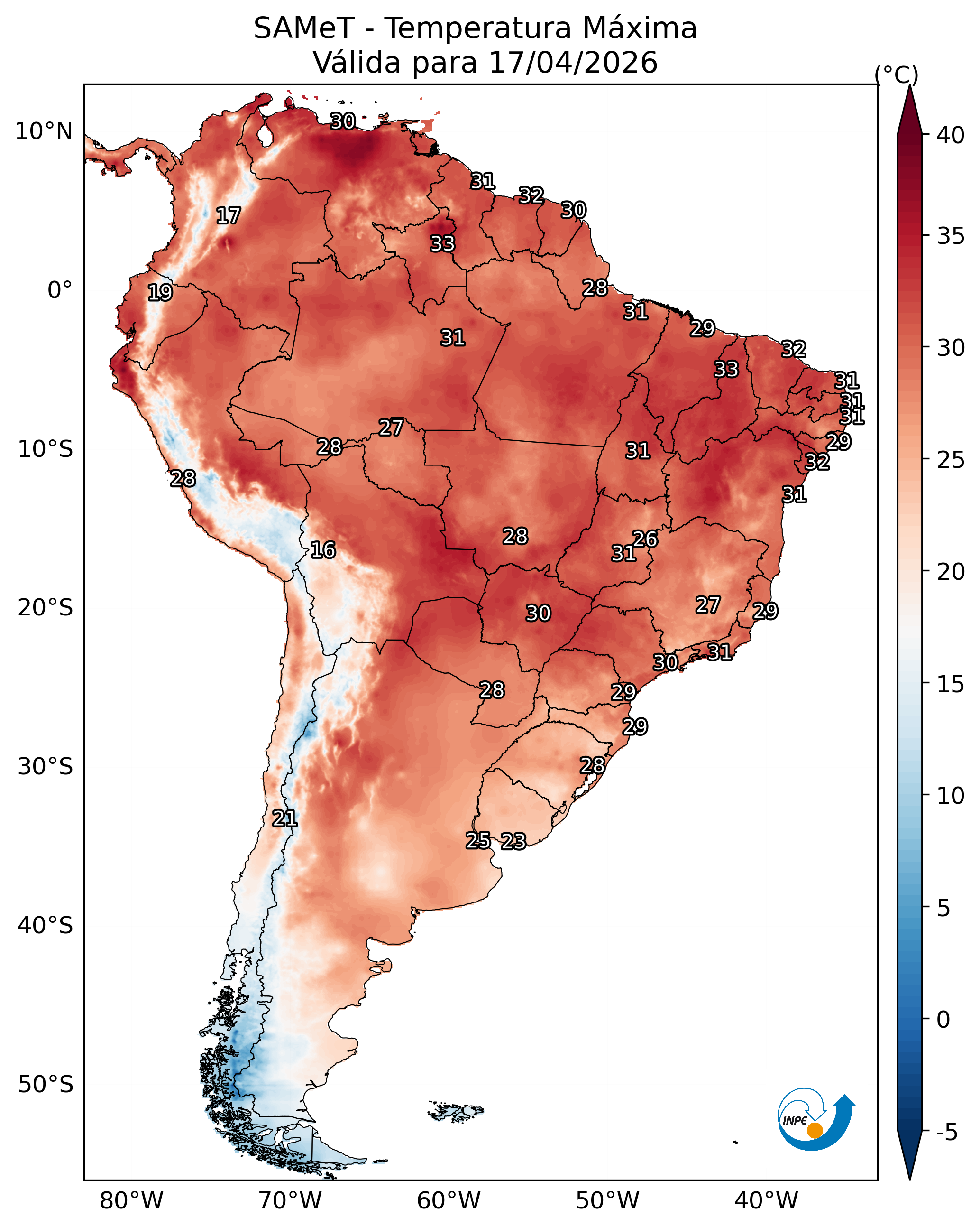 Mapa CPTEC TMAX