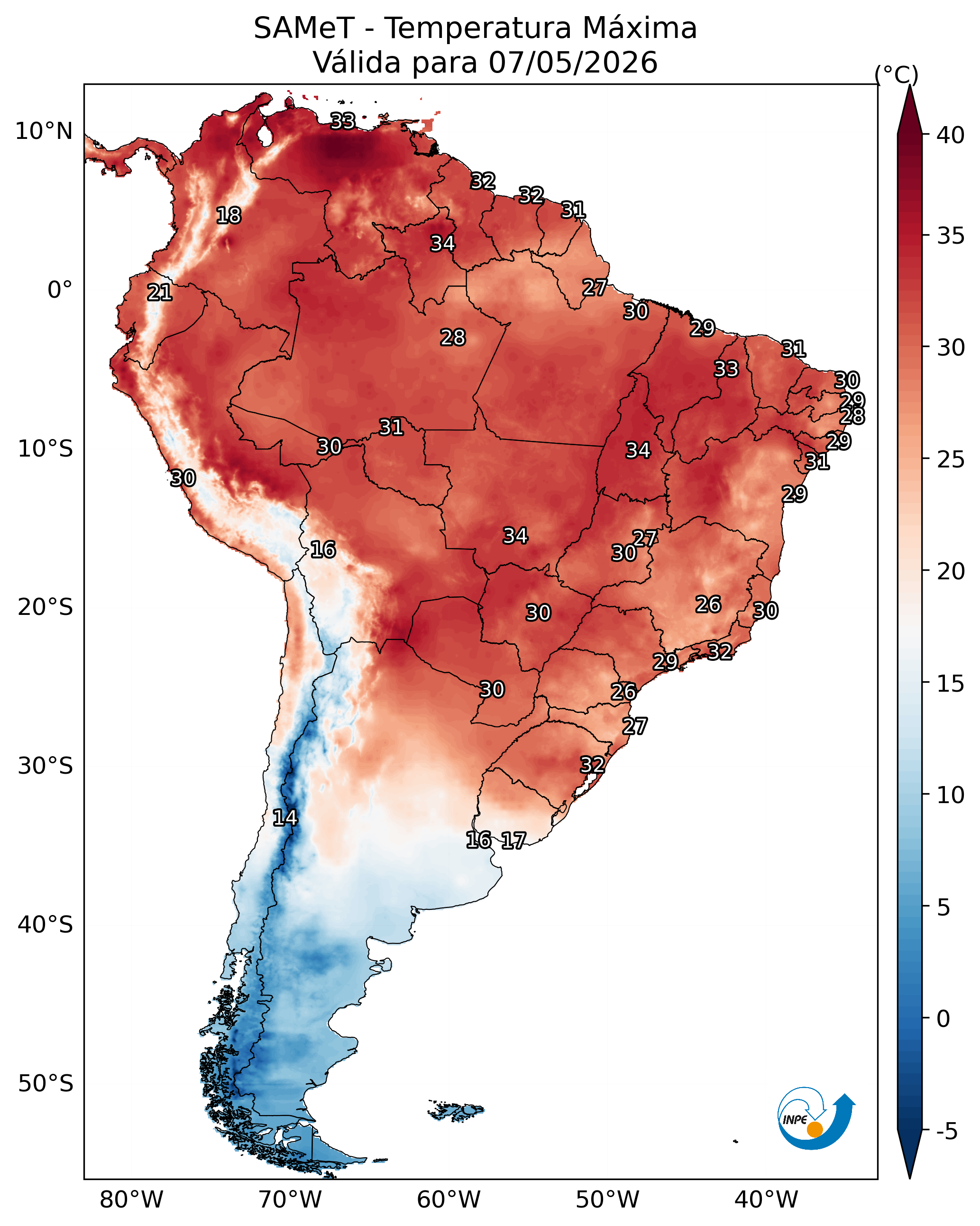 Mapa CPTEC TMAX
