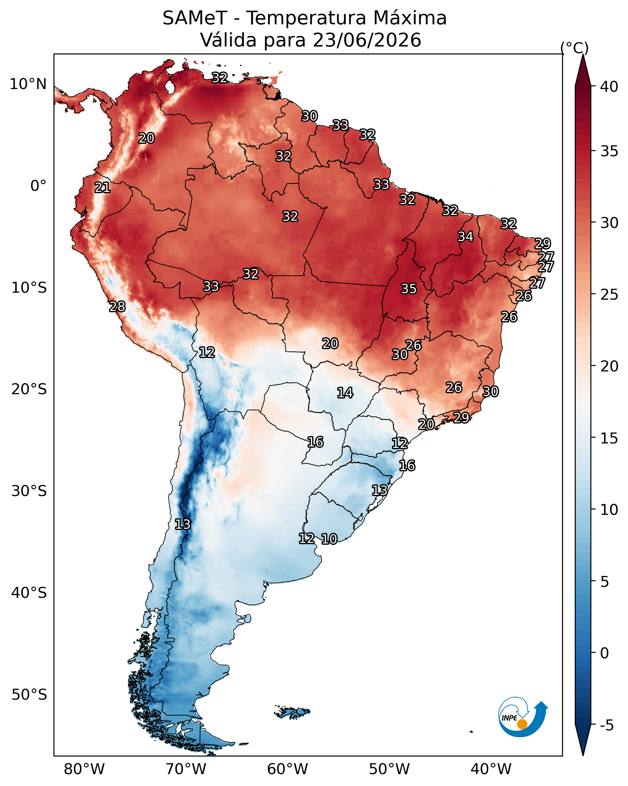 Mapa CPTEC TMAX