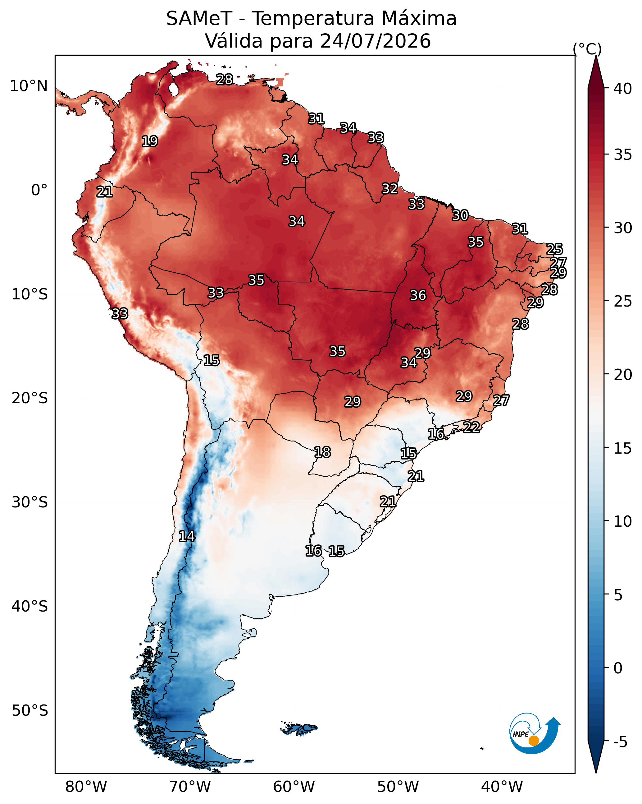 Mapa CPTEC TMAX