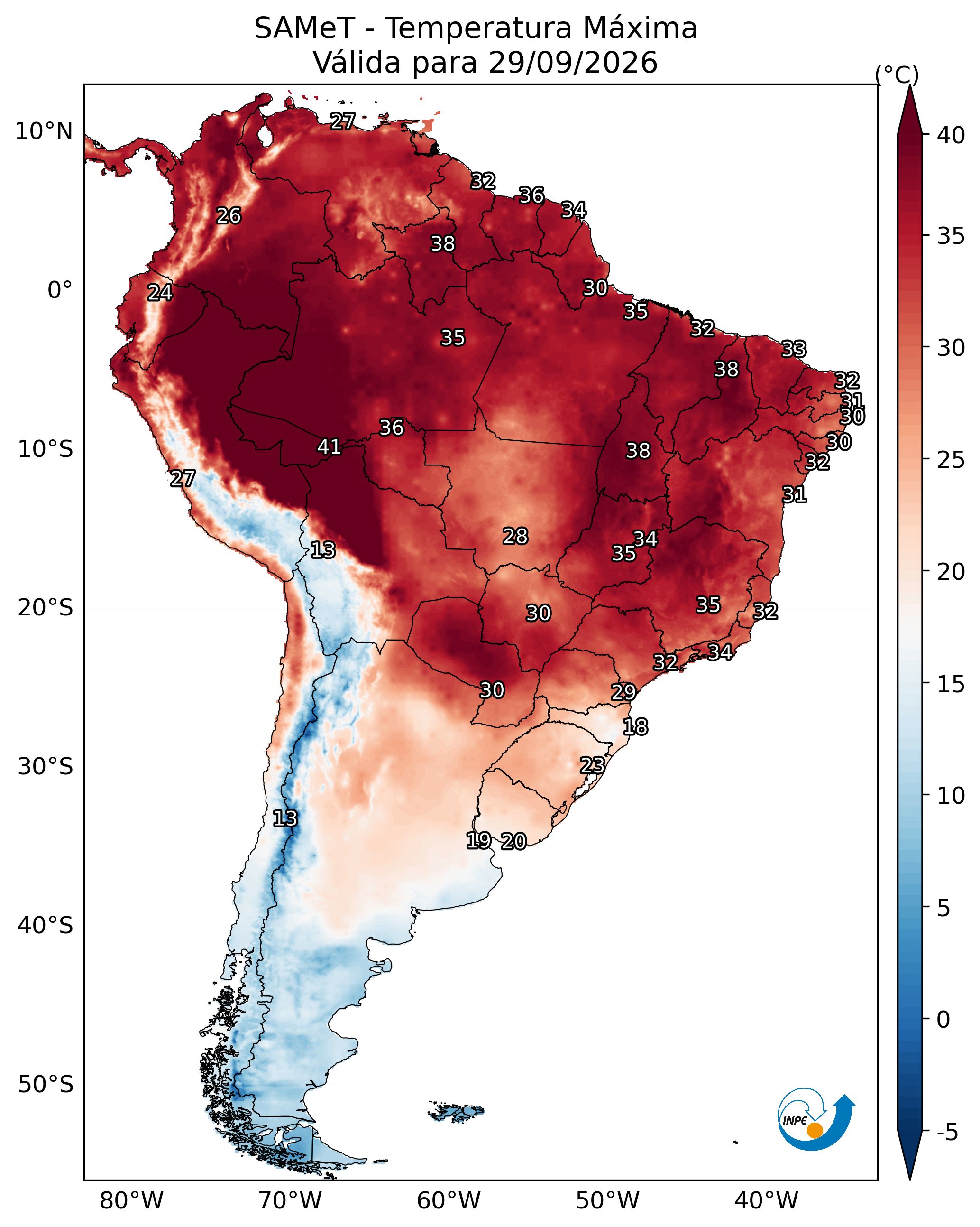 Mapa CPTEC TMAX