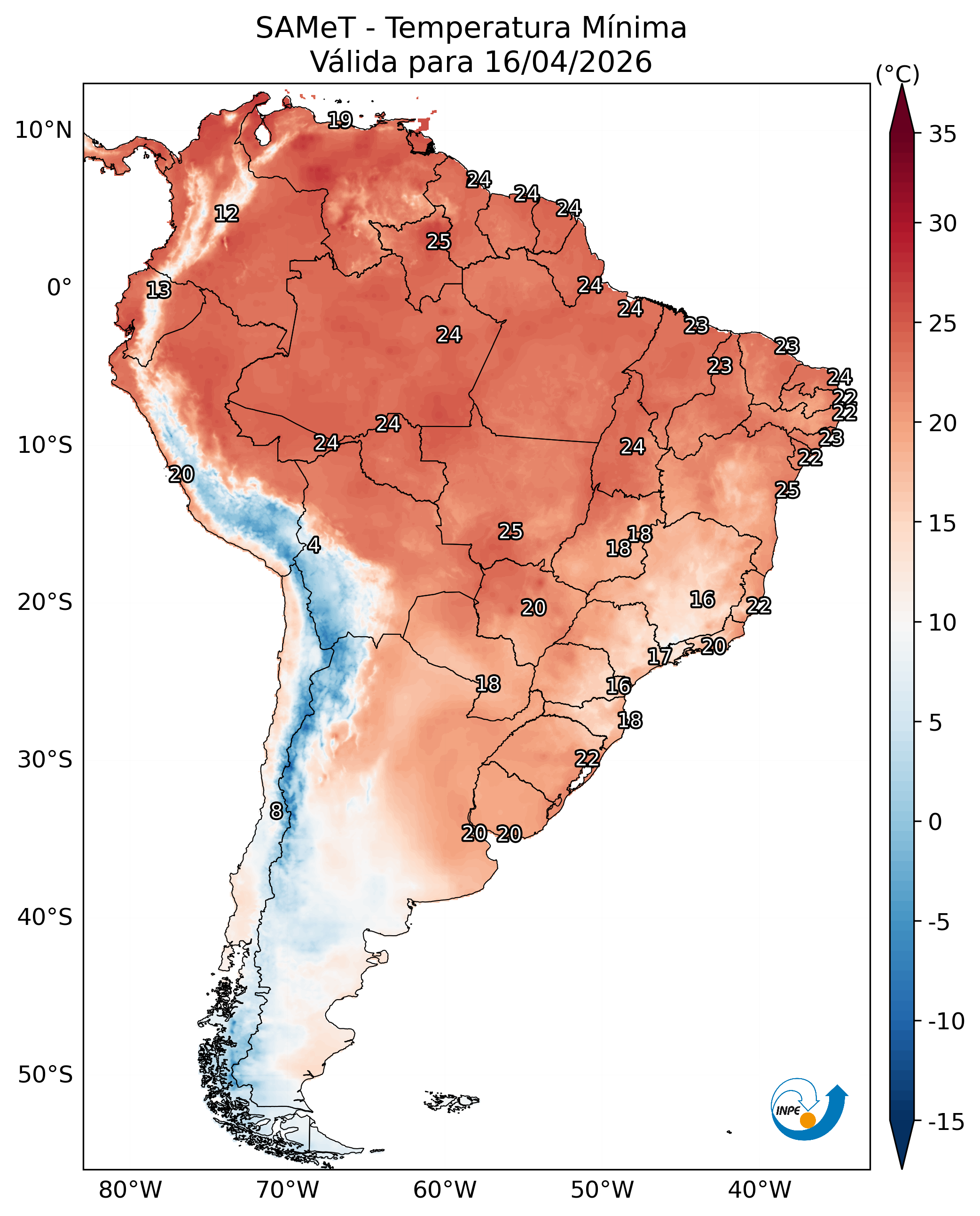 Mapa CPTEC TMIN