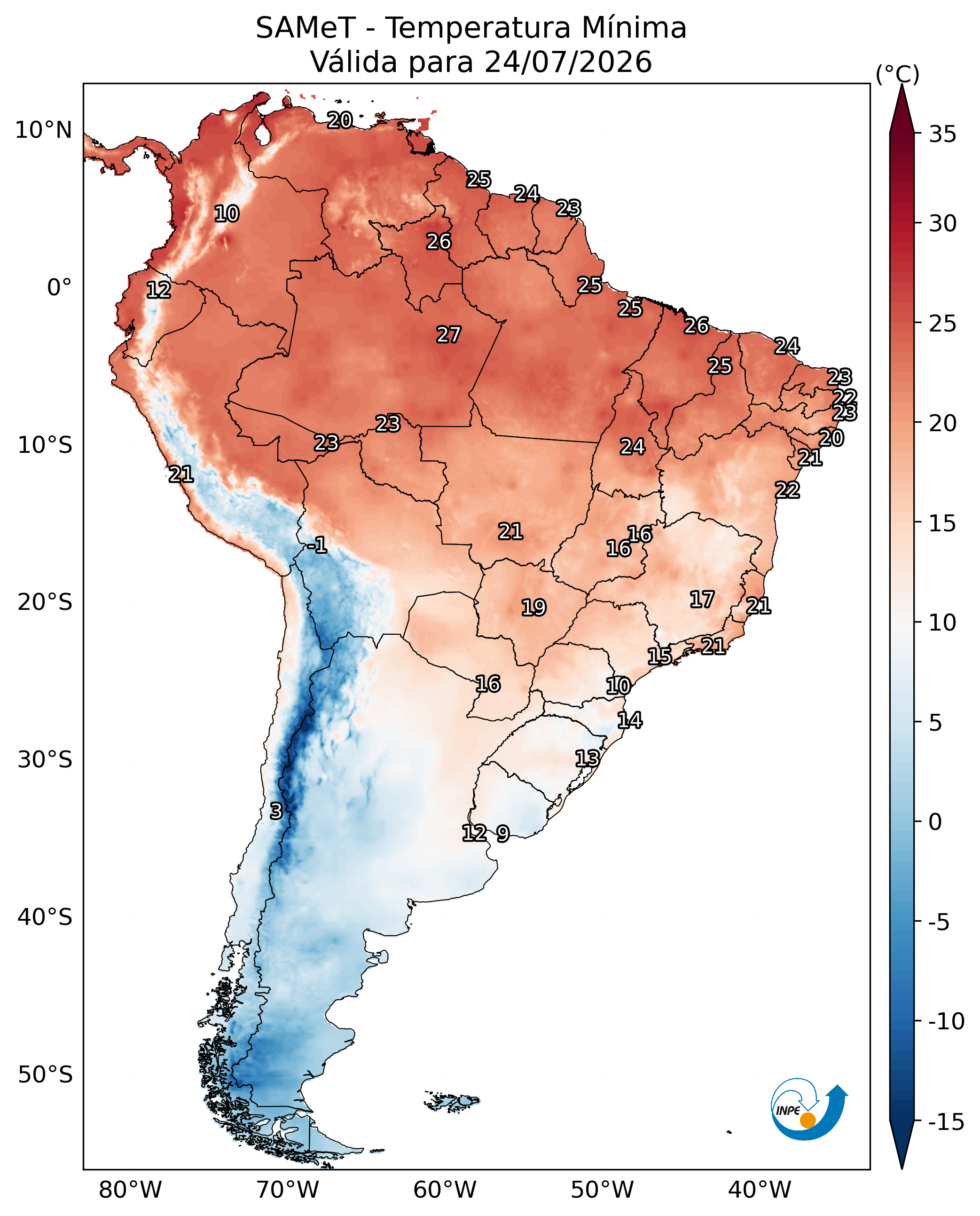 Mapa CPTEC TMIN