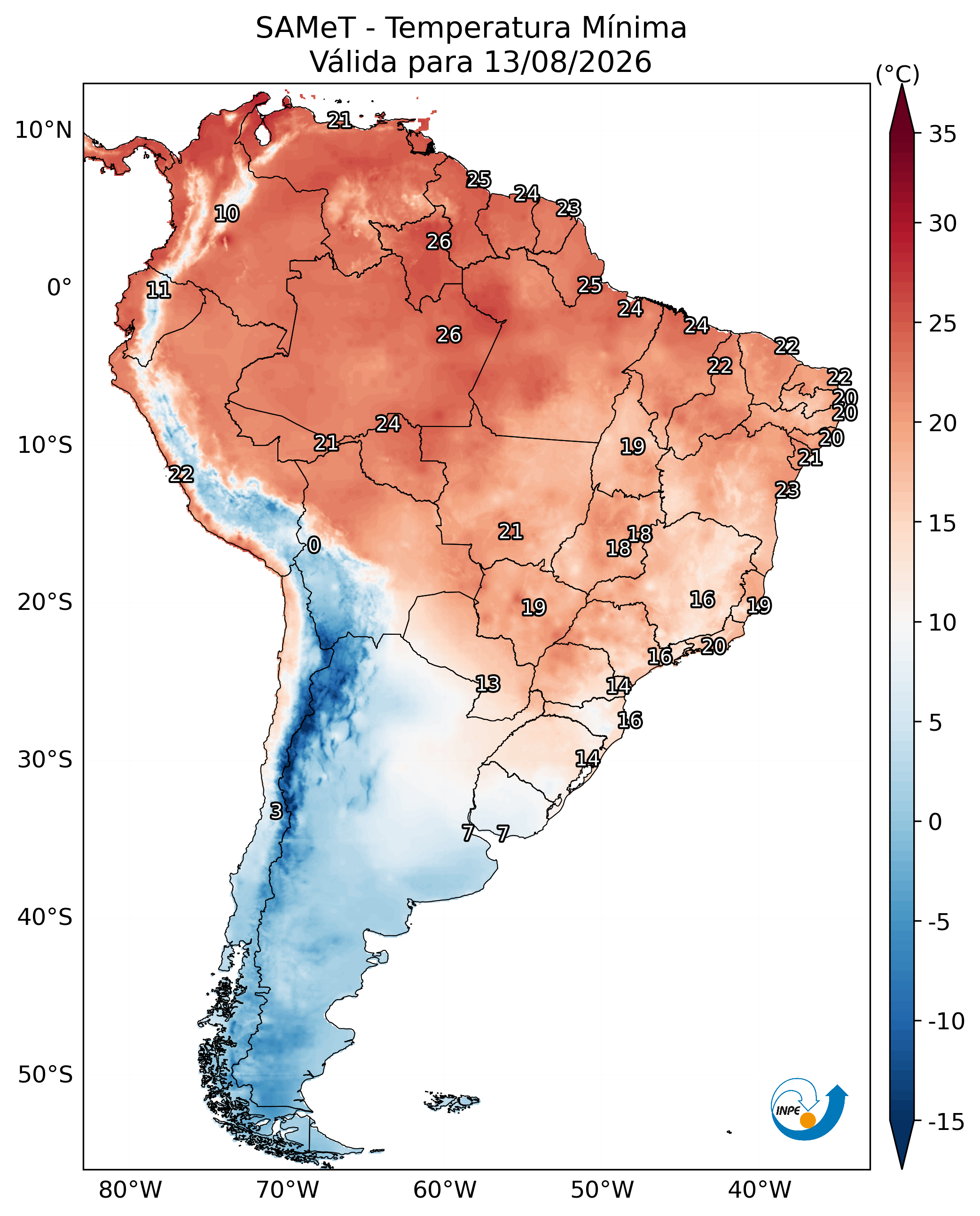 Mapa CPTEC TMIN