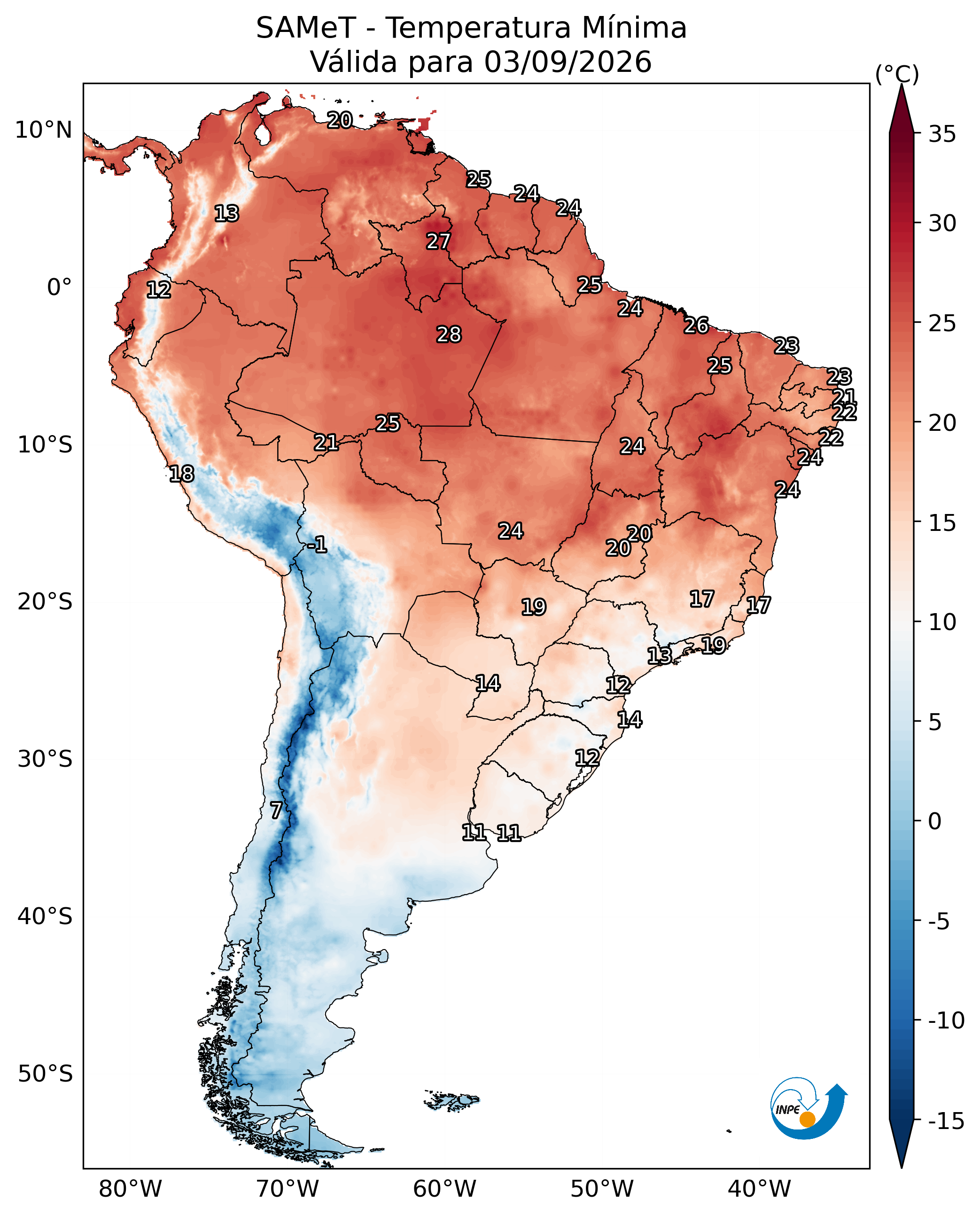 Mapa CPTEC TMIN