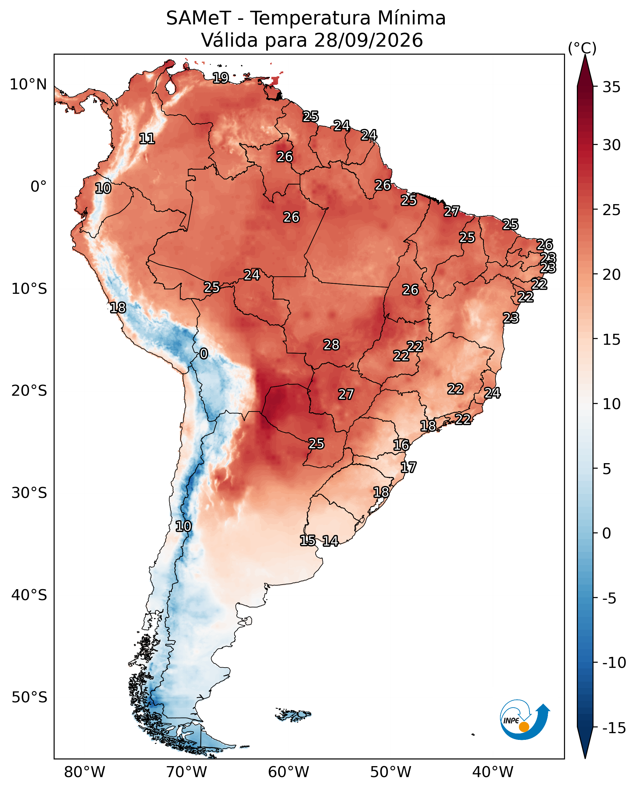 Mapa CPTEC TMIN