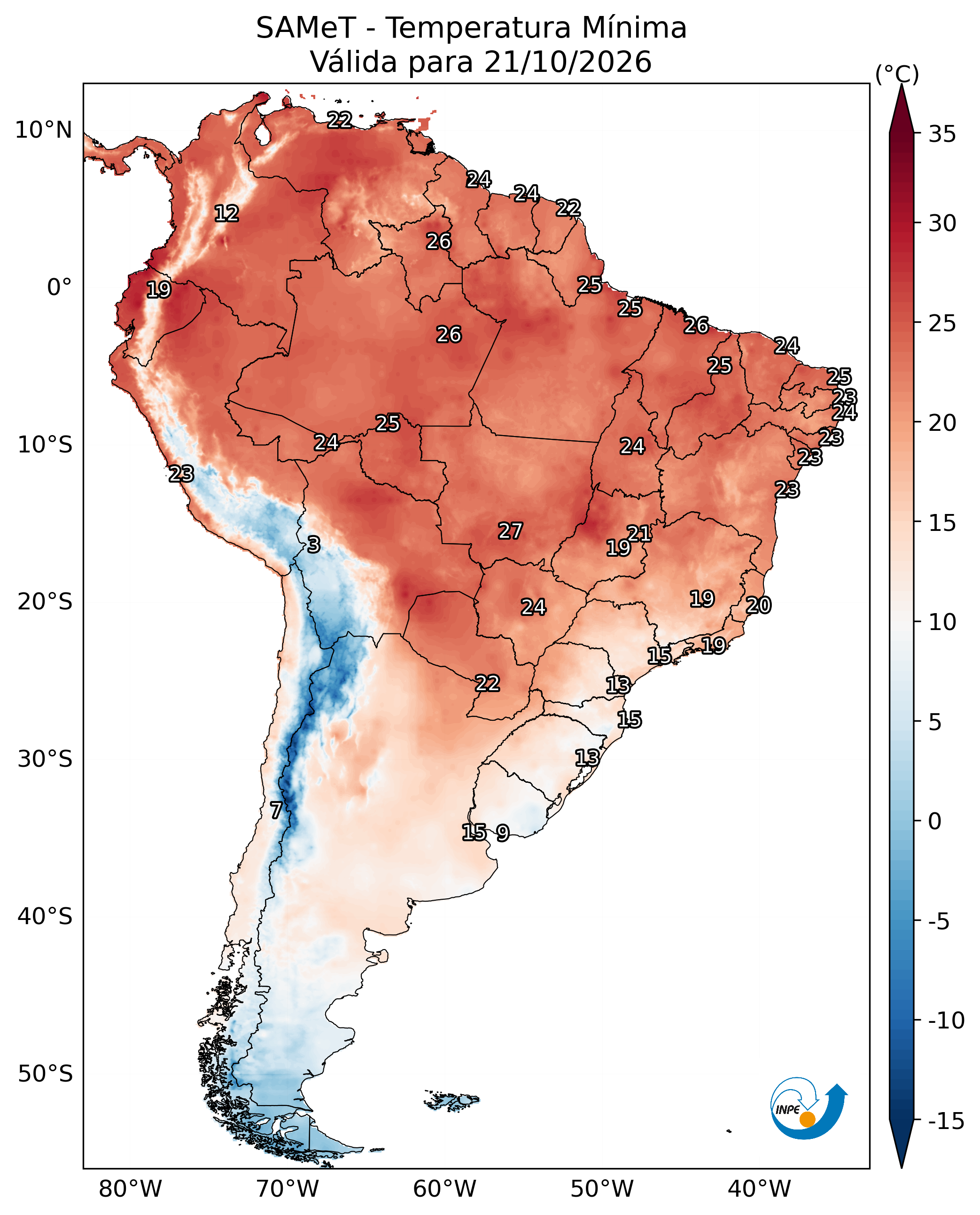 Mapa CPTEC TMIN